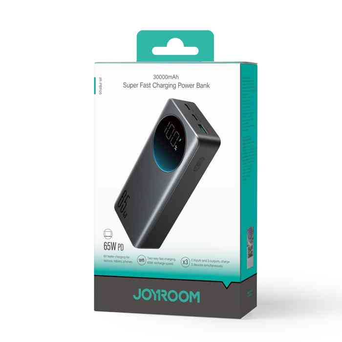 Joyroom JRPBF05 30000mAh 65W Digital Display Super Fast Charger Power Bank